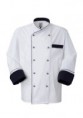 CHAQUETA CHEF CON DETALLES NEGROS